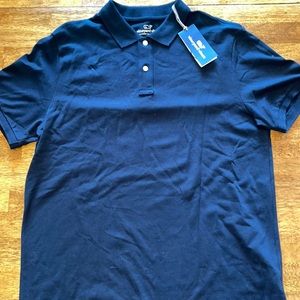 NWT Vineyard Vines size medium stretch pique polo. Black. Smoke free home